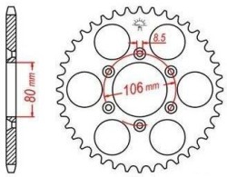 Převodová kolečka a rozety - alternativní převody