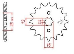 Převodová kolečka a rozety - alternativní převody