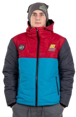 Bunda DEFROST22 RIVAL, 101 RIDERS (šedá/modrá/červená)
