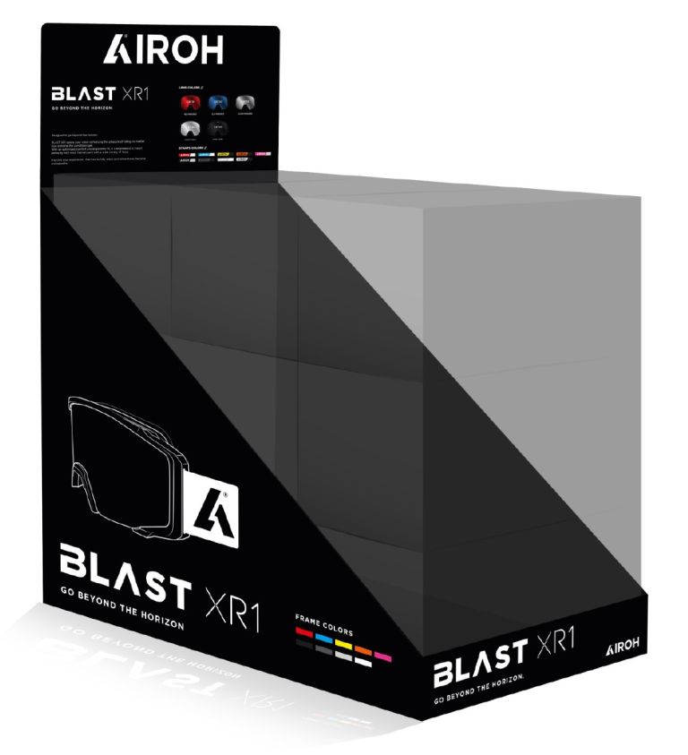 Okuliare BLAST XR1 (9x) + popruhy (9x) + plexi (5x) + stojan na pult, AIROH