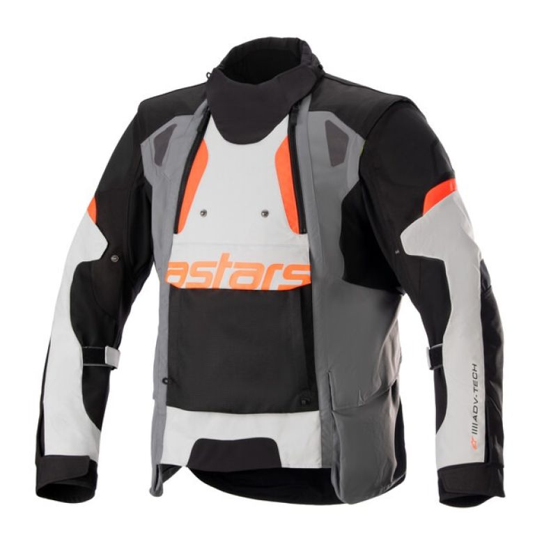 Bunda HALO DRYSTAR, ALPINESTARS (svetle šedá/tmavě šedá/černá/červená fluo) 2026