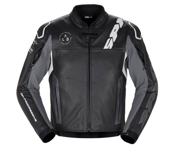 Bunda DP-PROGRESSIVE LEATHER, SPIDI (černá/bílá)