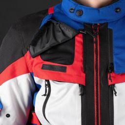 Bunda ROCKLAND DRY2DRY™, OXFORD ADVANCED (svetle šedá/černá/modrá/červená)