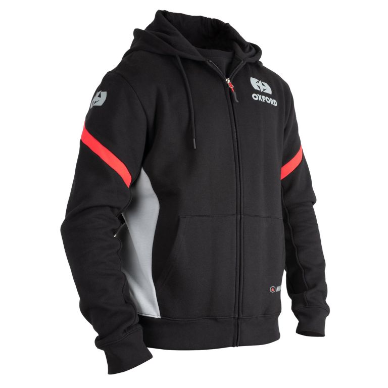 Mikina RACING, OXFORD (černá/šedá/červená)