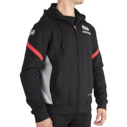 Mikina RACING, OXFORD (černá/šedá/červená)