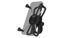 Kompletné sestava držiaku pre veľké telefóny X-Grip sa "Tough-Strap" stahovacím upínaním na riadidlá, RAM Mounts