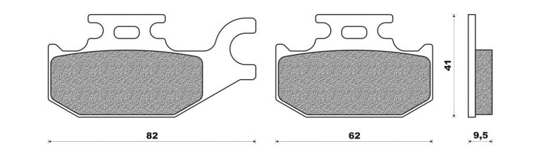 Brzdové doštičky, NEWFREN (zmes SCOOTER ELITE ORGANIC) 2 ks v balenie