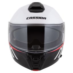 Prilba Modulo 2.1 Compass, CASSIDA (biela perleť/černá/červená/stříbrná, plexi s prípravou pre Pinlock) 2026
