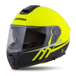 Prilba Modulo 2.1 Compass, CASSIDA (žltá fluo/černá/stříbrná/červená, plexi s prípravou pre Pinlock) 2026