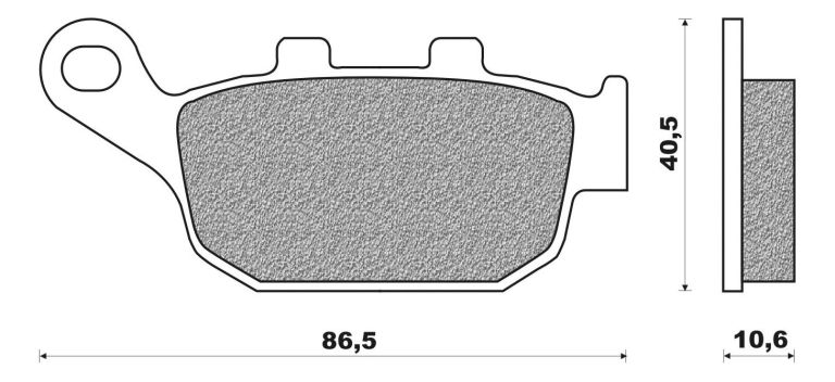 Brzdové doštičky, NEWFREN (zmes ROAD TOURING SINTERED) 2 ks v balenie
