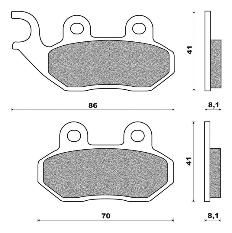 Brzdové doštičky, NEWFREN (zmes SCOOTER ELITE ORGANIC) 2 ks v balenie