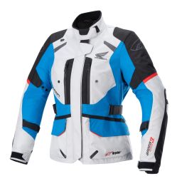 Bunda STELLA ANDES DRYSTAR HONDA kolekce, TECH-AIR 5 kompatibilný, ALPINESTARS, dámska (svetle šedá/černá/modrá/červená)