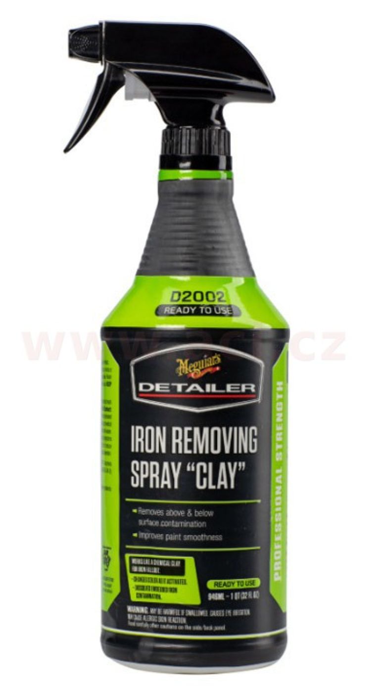 Meguiar's Iron Removing Spray "Clay" - prípravok pre chemickou dekontaminaci laku a dalších povrchov, 946 ml