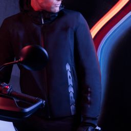 Bunda HOODIE H2OUT, SPIDI (černá/antracit/červená)